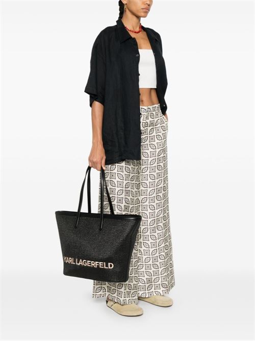 Borsa donna tote in rafia Karl Lagerfeld | 241W3027999